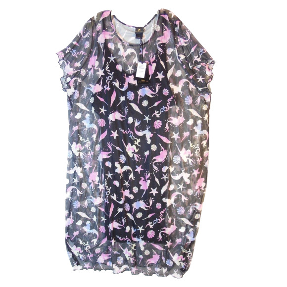 Torrid Disney Dress Womens 6X 30 Black Princess The Little Mermaid Midi Mesh NWT - Picture 5 of 8